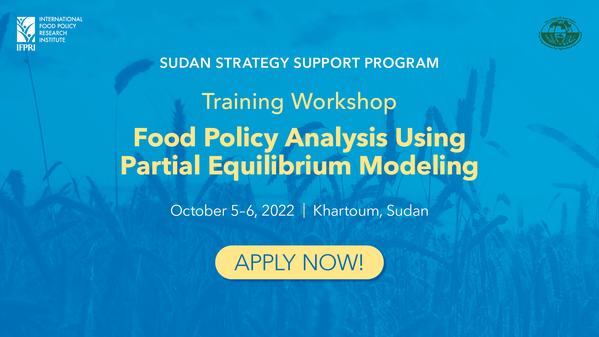 Training Workshop: Food Policy Analysis Using Partial Equilibrium Modeling